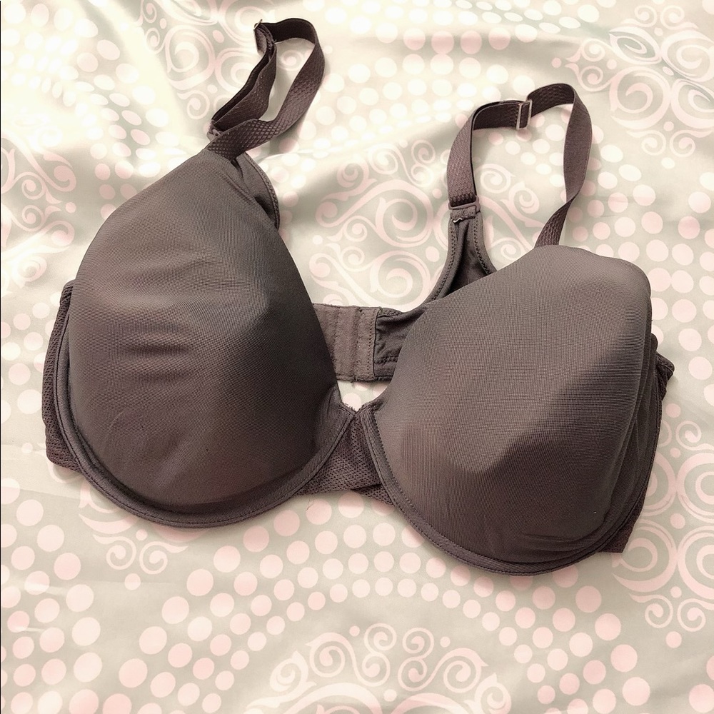 Hanes 40 D Gray Mesh Bra